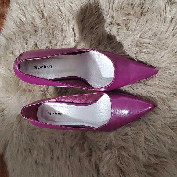 SPRING Shoes - SPRING Light Purple Leather-Like Patent Heels- Size Euro 38